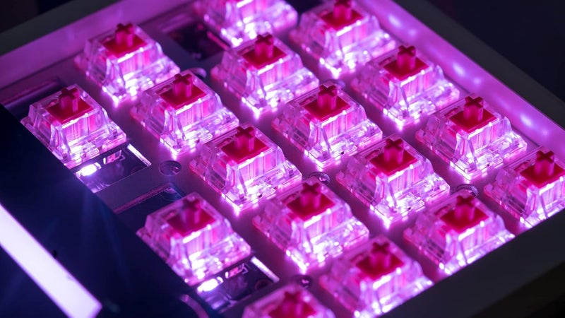 Zkeebs KTT Strawberry V2 Linear Switches 43g Spring 5 pin RGB for Custom Gaming Mechanical Keyboard (70 PCS) - Image 3